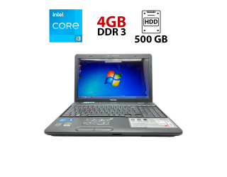 БУ Ноутбук Toshiba Satellite C660 / 15.6&quot; (1366x768) TN / Intel Core i3-370M (2 (4) ядра по 2.4 GHz) / 4 GB DDR3 / 500 GB HDD / Intel HD Graphics / WebCam из Европы