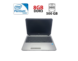 БУ Ноутбук HP 250 G3 / 15.6&quot; (1366x768) TN / Intel Pentium N3540 (4 ядра по 2.16 - 2.66 GHz) / 8 GB DDR3 / 500 GB HDD / Intel HD Graphics / WebCam / АКБ не держит из Европы