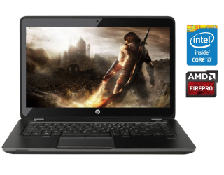 БУ Мобильная рабочая станция HP ZBook 14 Black / 14&quot; (1600x900) TN / Intel Core i7-4600U (2 (4) ядра по 2.1 - 3.3 GHz) / 16 GB DDR3 / 240 GB SSD / AMD FirePro M4100, 1 GB GDDR5, 128-bit / WebCam / Win 10 Pro из Европы