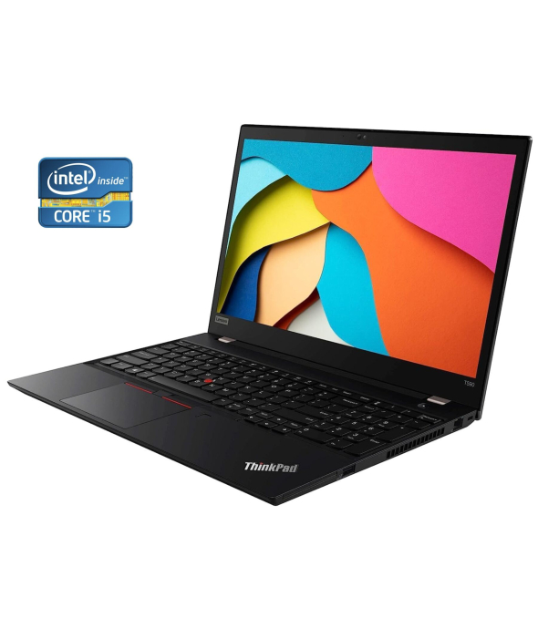 Ультрабук Lenovo ThinkPad T590 / 15.6 &quot; (1920x1080) IPS / Intel Core i5-8265u (4 (8) ядра по 1.6 - 3.9 GHz) / 8 GB DDR4 / 512 GB SSD / Intel UHD Graphics 620 / WebCam / Win 10 Pro - 1
