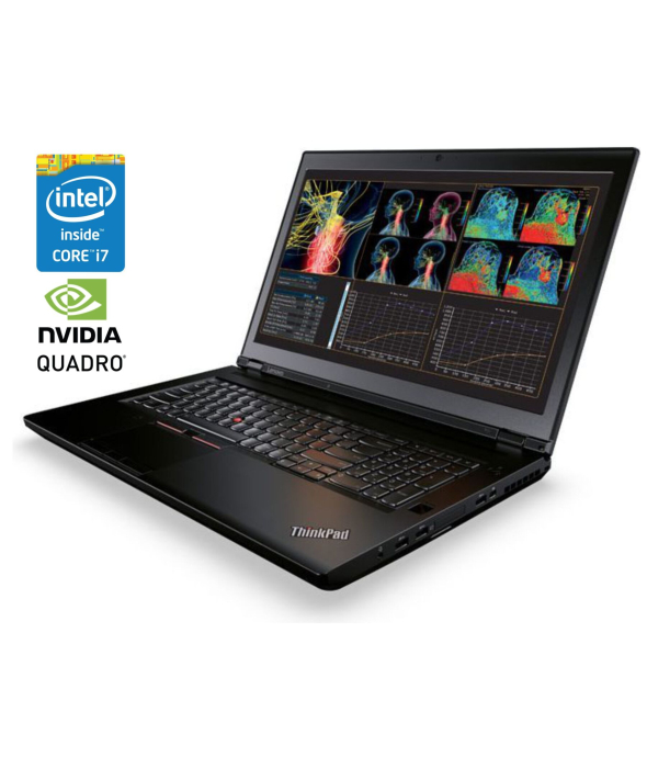 Мобільна робоча станція Lenovo ThinkPad P71/ 17.3 &quot; (1920x1080) IPS / Intel Core i7-7700HQ (4 (8) ядра по 2.8 - 3.8 GHz) / 16 GB DDR4 / 512 GB SSD / nVidia Quadro M620, 2 GB GDDR5, 128-bit / WebCam / Win 10 Pro - 1