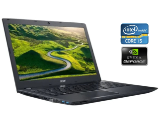 БУ Ігровий ноутбук Acer Aspire E5 - 576G / 15.6&quot; (1920x1080) IPS / Intel Core i5-8250U (4 (8) ядра по 1.6 - 3.4 GHz) / 8 GB DDR4 / 480 GB SSD / nVidia GeForce MX150, 2 GB GDDR5, 64-bit / WebCam / Win 10 Home из Европы
