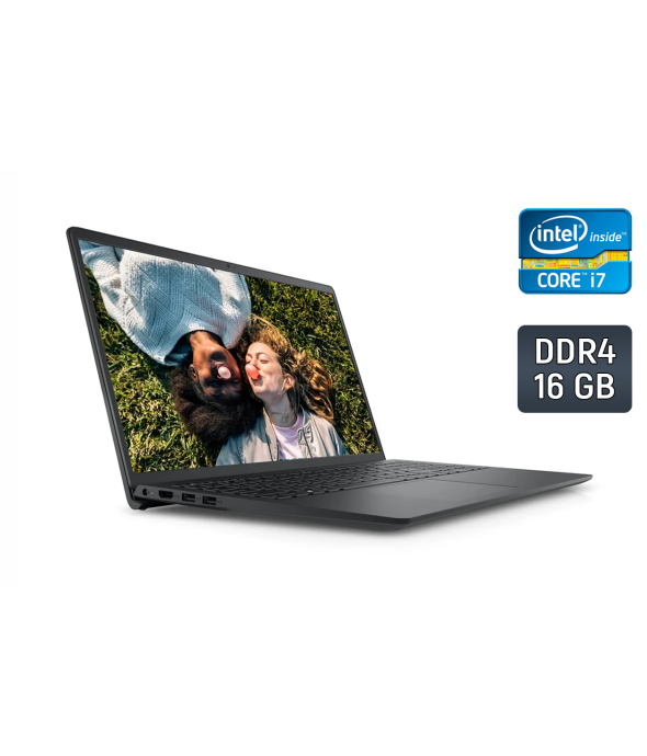 Ноутбук Dell Inspiron 15 3511 / 15.6 &quot; (1920x1080) IPS / Intel Core i7-1165g7 (4 (8) ядра по 2.8-4.7 GHz) / 16 GB DDR4 / 480 GB SSD / Intel Iris XE Graphics / WebCam / Windows 10 - 1