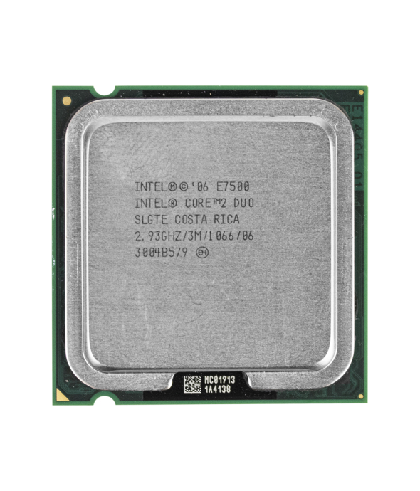 Процессор Intel® Core™2 Duo E7500 (3 МБ кэш-памяти, тактовая частота 2,93 ГГц, частота системной шины 1066 МГц) - 1