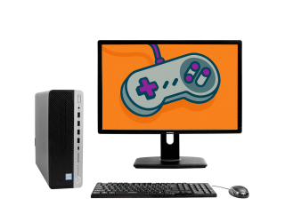 БУ Комплект HP ProDesk 600 G4 SFF Intel Core i7-8700 32Gb RAM 480Gb SSD + 24" Dell U2412 FullHD IPS DisplayPort/DVI/VGA USB-Hub из Европы