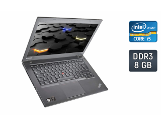БУ Ноутбук Б-класс Lenovo ThinkPad T440 / 14" (1600x900) TN / Intel Core i5-4300U (2 (4) ядра по 1.9 - 2.9 GHz) / 8 GB DDR3 / 240 GB SSD / Intel HD Graphics 4400 / WebCam / Windows 10 из Европы