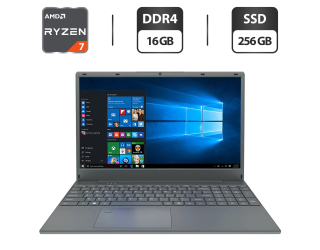 БУ Ультрабук Gatewey GWNR 71539-BK / 15.6" (1920x1080) IPS / AMD Ryzen 7 3700U (4 (8) ядра по 2.3 - 4.0 GHz) / 16 GB DDR4 / 256 GB SSD / AMD Radeon RX Vega 10 Graphics / WebCam из Европы