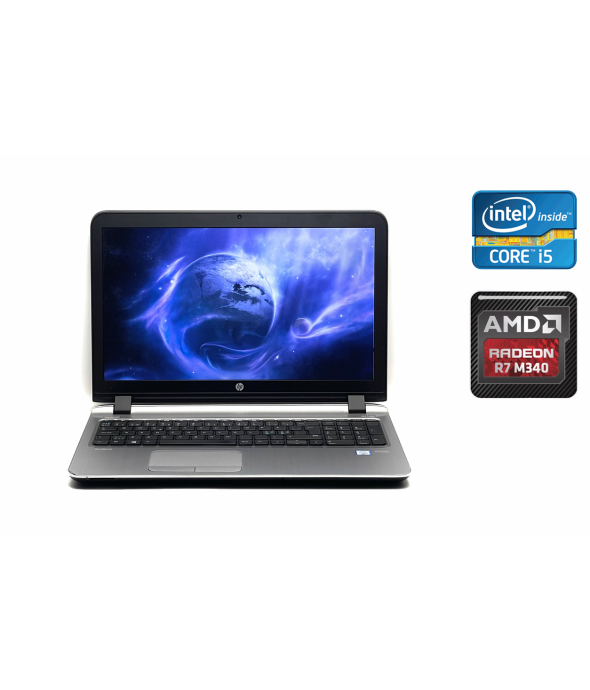 Ноутбук Б-класс HP ProBook 450 G3 / 15.6" (1366x768) TN / Intel Core i5-6200U (2 (4) ядра по 2.3 - 2.8 GHz) / 8 GB DDR3 / 256 GB SSD / AMD Radeon R7 M340, 2 GB DDR3, 64-bit / WebCam / Fingerprint / Windows 10 - 1