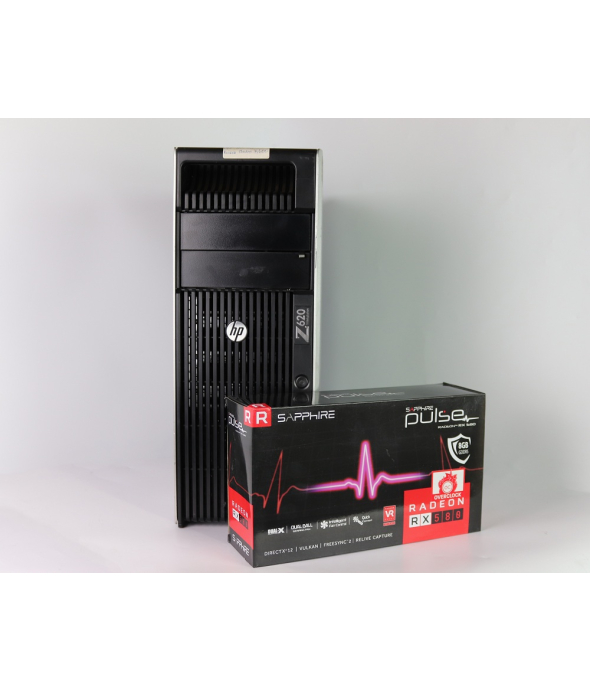 HP Z620 WorkStation 4x Ядерний Intel Xeon E5-2609 32GB RAM 500GB HDD 240GB SSD + Radeon RX 580 8GB - 1