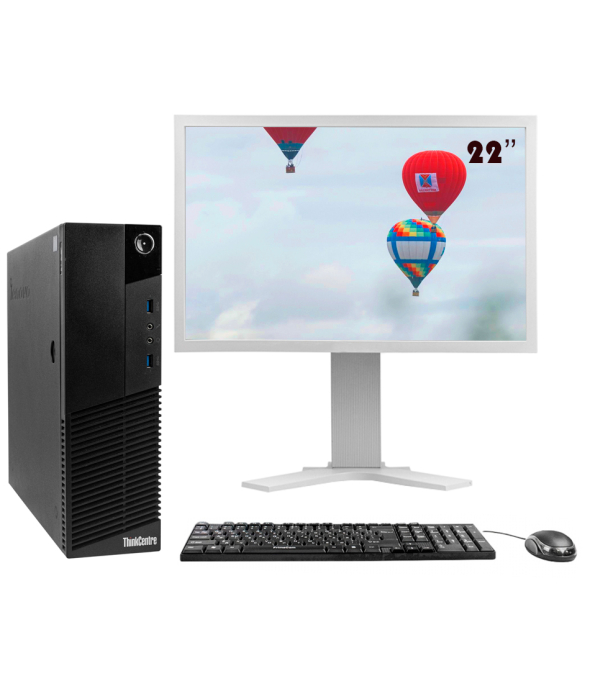 Комплект ThinkCentre M83 SFF 4х ядерний Core i5 4430S 8GB RAM 120GB SSD + 22&quot; Монітор - 1