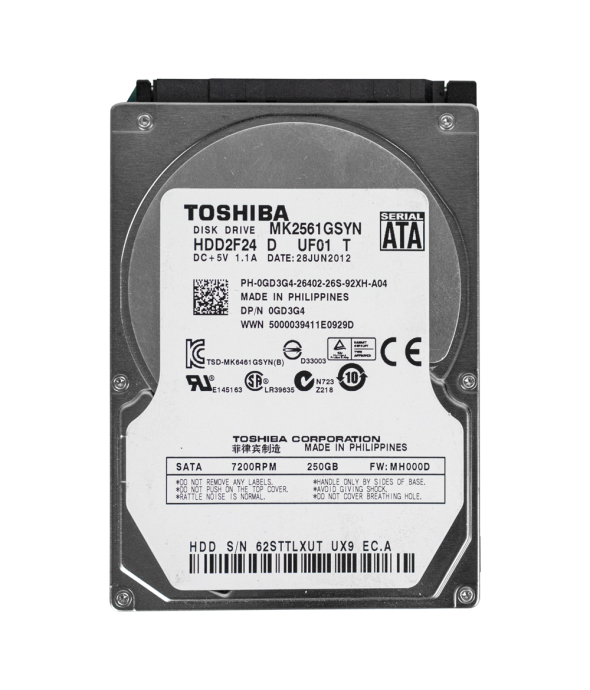 Жорсткий диск Toshiba 250GB 7200rpm 16MB 2.5&quot; Sata II - 1