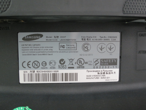 Монитор Samsung SyncMaster 2333T 23 Дюйма! Уценка! - 7