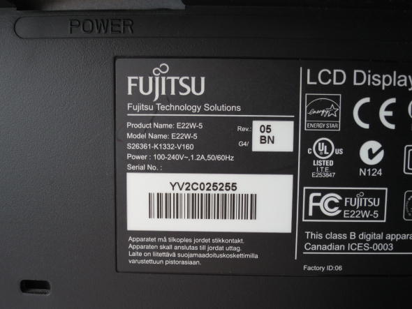 Fujitsu E22W-5 22&quot; - 5