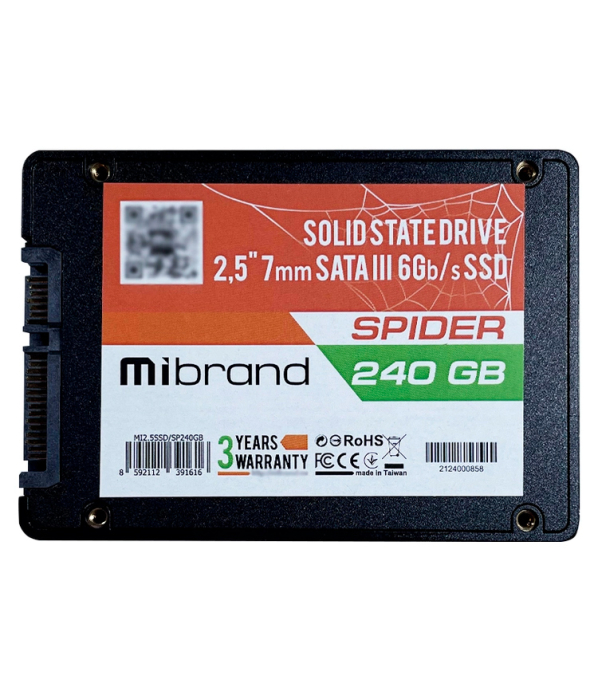 Накопичувач SSD Mibrand Spider 240Gb SATAIII 2.5&quot; (MI2.5SSD/SP240GB) NEW - 1