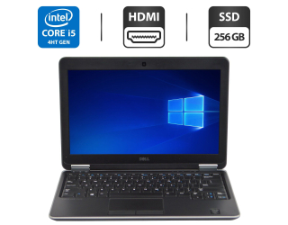БУ Нетбук Dell Latitude E7240 / 12.5&quot; (1366x768) TN / Intel Core i5-4200M (2 (4) ядра по 2.5 - 3.1 GHz) / 8 GB DDR3 / 256 GB SSD / Intel HD Graphics 4600 / WebCam / HDMI из Европы