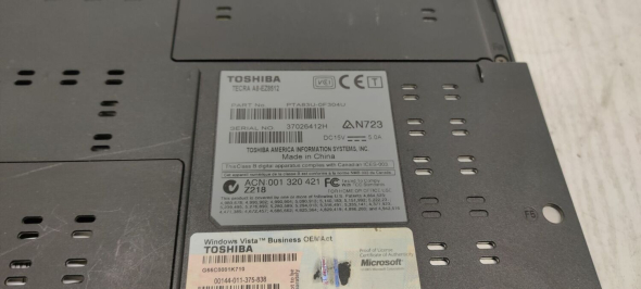 Ноутбук Toshiba Tecra A8 / 15.4&quot; (1280x800) TN / Intel Core 2 Duo T5500 (2 ядра по 1.66 GHz) / 4 GB DDR2 / 160 GB HDD / Intel GMA 950 Graphics / Без АКБ - 8