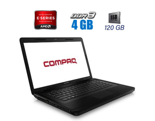 БУ Ноутбук Б-клас HP Compaq Presario CQ57 / 15.6&quot; (1366x768) TN / AMD E300 (2 ядра по 1.3 GHz) / 4 GB DDR3 / 120 GB SSD / AMD Radeon HD 6310 / WebCam / DVD-ROM / VGA из Европы