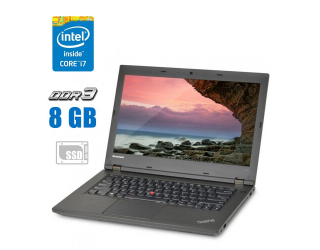 БУ Ноутбук Б-клас Lenovo ThinkPad L440 / 14&quot; (1366x768) TN / Intel Core i7 - 4800MQ (4 (8) ядра по 2.7-3.7 GHz) / 8 GB DDR3 / 240 GB SSD / Intel HD Graphics 4600 / WebCam из Европы