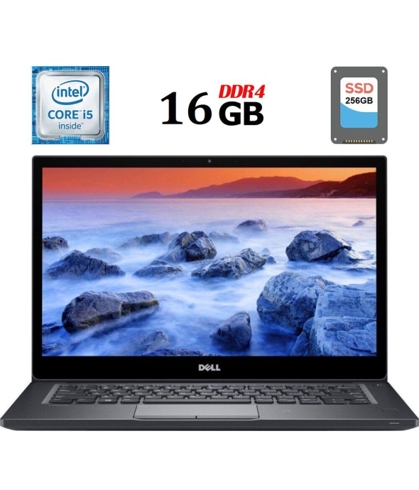 Ультрабук Dell Latitude 7480/ 14 &quot; (1920x1080) IPS / Intel Core i5-6300U (2 (4) ядра по 2.4 - 3.0 GHz) / 16 GB DDR4 / 256 GB SSD / Intel HD Graphics 520 / WebCam / HDMI - 1