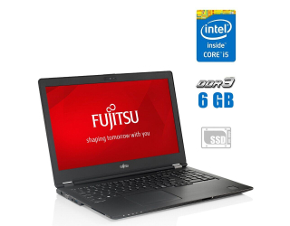 БУ Ноутбук Б-клас Fujitsu Lifebook U757 / 15.6&quot; (1366x768) TN / Intel Core i5 - 6300U (2 (4) ядра по 2.4-3.0 GHz) / 6 GB DDR4 / 256 GB SSD / Intel HD Graphics 520 / WebCam / без АКБ из Европы