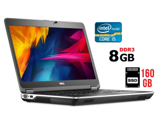 БУ Ноутбук Б-класс Dell Latitude E6440 / 14&quot; (1366x768) TN / Intel Core i5-4310M (2 (4) ядра по 2.7 - 3.4 GHz) / 8 GB DDR3 / 160 GB SSD / Intel HD Graphics 4600 / DVD-RW / HDMI / Windows 10 лицензия из Европы