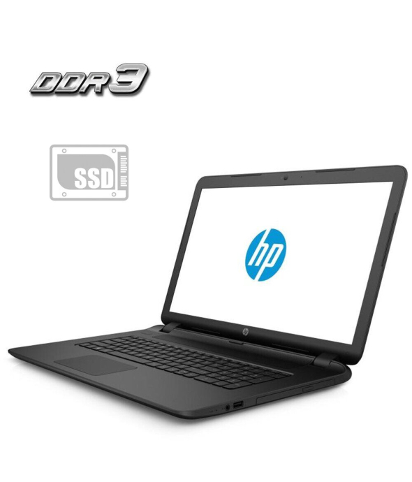 Ноутбук HP 17-p023ng / 17.3&quot; (1600x900) TN / AMD E1-6010 (2 ядра по 1.35 GHz) / 4 GB DDR3 / 120 GB SSD / AMD Radeon R2 Graphics / WebCam / DVD-ROM / Без АКБ - 1