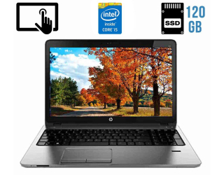 БУ Ноутбук HP ProBook 450 G1 / 15.6&quot; (1366x768) TN Touch / Intel Core i5-4200M (2 (4) ядра по 2.5 - 3.1 GHz) / 8 GB DDR3 / 120 GB SSD / Intel HD Graphics 4600 / WebCam / DVD-RW / HDMI из Европы