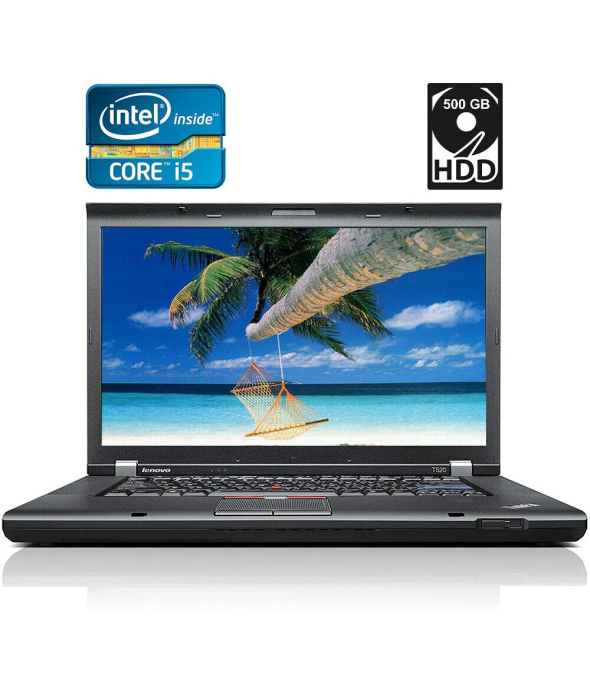 Ноутбук Lenovo ThinkPad T520 / 15.6&quot; (1366x768) TN / Intel Core i5-2520M (2 (4) ядра по 2.5 - 3.2 GHz) / 4 GB DDR3 / 500 Gb HDD / Intel HD Graphics 3000 / WebCam / DisplayPort - 1