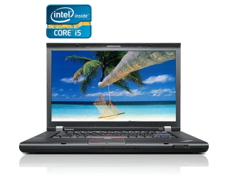БУ Ноутбук Lenovo ThinkPad T520 / 15.6&quot; (1600x900) TN / Intel Core i5-2450M (2 (4) ядра по 2.5 - 3.1 GHz) / 4 GB DDR3 / 320 GB HDD / Intel HD Graphics 3000 / WebCam / DisplayPort из Европы