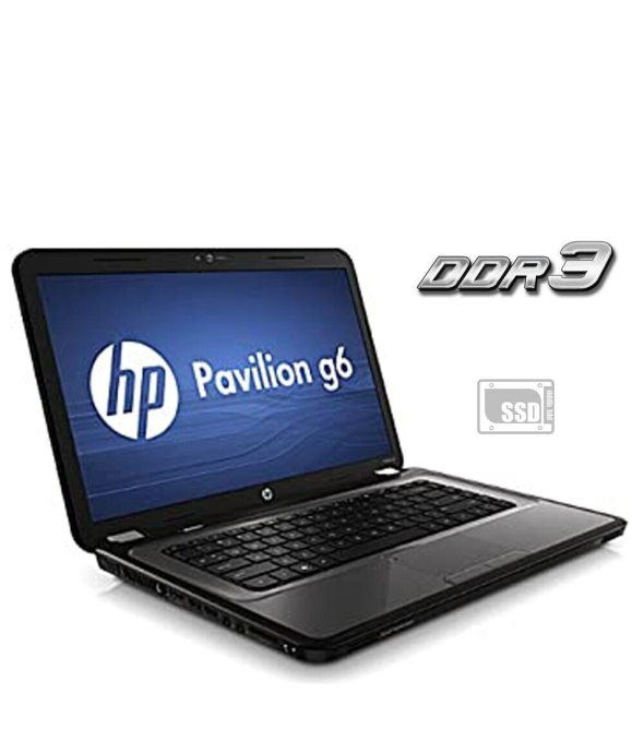 Ноутбук HP Pavilion G6 / 15.6&quot; (1366x768) TN / Intel Pentium B950 (2 ядра по 2.1 GHz) / 4 GB DDR3 / 120 GB SSD / Intel HD Graphics / DVD-ROM / АКБ не тримає - 1