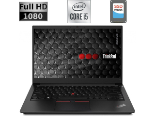 БУ Ноутбук Lenovo ThinkPad E14 / 14&quot; (1920x1080) IPS / Intel Core i5-10210u (4 (8) ядра по 1.6 - 4.2 GHz) / 8 GB DDR4 / 256 GB SSD / Intel UHD Graphics / WebCam / USB 3.1 / HDMI из Европы
