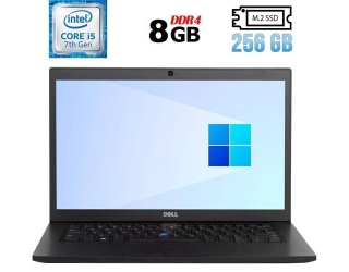 БУ Ноутбук Dell Latitude 7480 / 14&quot; (1366x768) TN / Intel Core i5-7300U (2 (4) ядра по 2.6 - 3.5 GHz) / 8 GB DDR4 / 256 GB SSD M.2 / Intel HD Graphics 620 / WebCam / HDMI из Европы