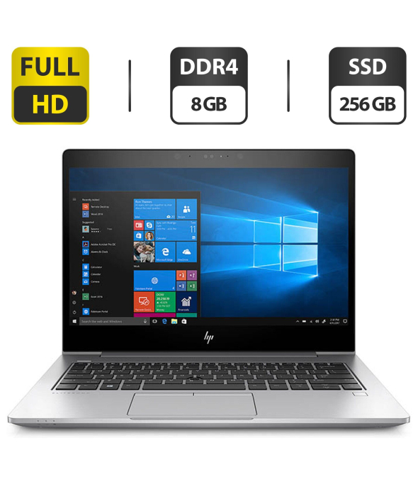 Ультрабук Б-клас HP EliteBook 830 G5 / 13.3&quot; (1920x1080) IPS / Intel Core i5-8350U (4 (8) ядра по 1.7-3.6 GHz) / 8 GB DDR4 / 256 GB SSD / Intel UHD Graphics / 620 WebCam / HDMI - 1