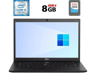 БУ Ноутбук Dell Latitude 7480 / 14&quot; (2560x1440) IPS Touch / Intel Core i7-7600U (2 (4) ядра по 2.8 - 3.9 GHz) / 8 GB DDR4 / 256 GB SSD / Intel HD Graphics 620 / WebCam из Европы