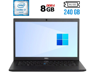 БУ Ультрабук Dell Latitude 7480 / 14&quot; (1920x1080) IPS / Intel Core i7-6600U (2 (4) ядра по 2.6 - 3.4 GHz) / 8 GB DDR4 / 240 GB SSD M.2 / Intel HD Graphics 520 / WebCam / HDMI из Европы