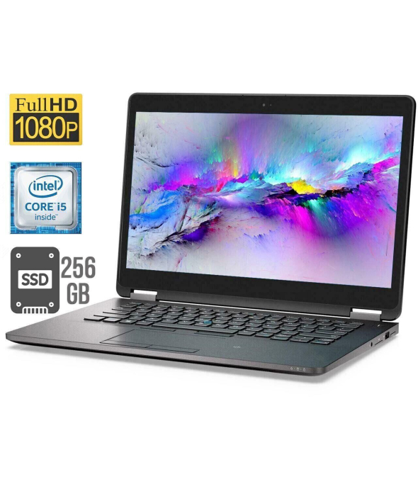 Ультрабук Dell Latitude E7470 / 14&quot; (1920x1080) IPS / Intel Core i5-6300U (2 (4) ядра по 2.4 - 3.0 GHz) / 16 GB DDR4 / 256 GB SSD / Intel HD Graphics 520 / WebCam - 1