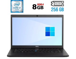 БУ Ультрабук Б-клас Dell Latitude 7480 / 14&quot; (1920x1080) IPS / Intel Core i7 - 6600U (2 (4) ядра по 2.6-3.4 GHz) / 8 GB DDR4 / 256 GB SSD M. 2 / Intel HD Graphics 520 / WebCam / HDMI из Европы