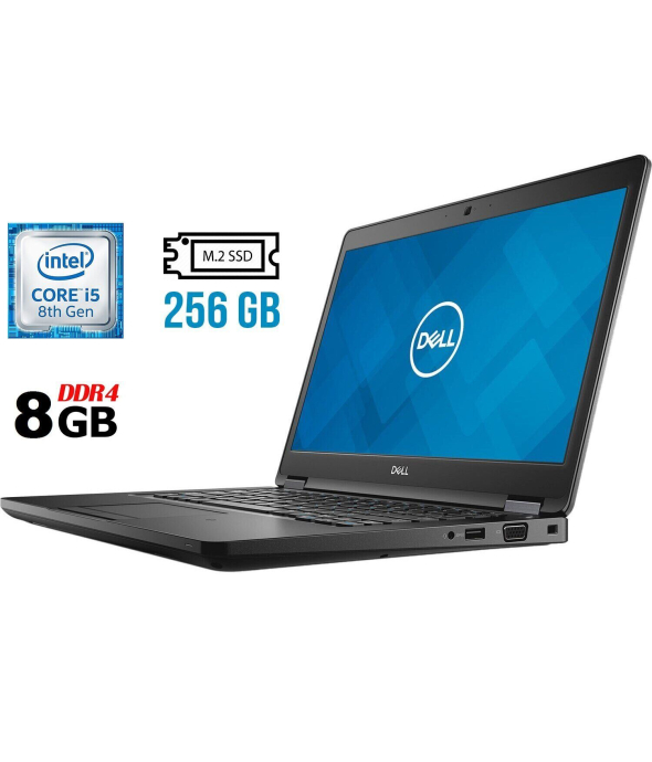 Ноутбук Б-клас Dell Latitude 5491 / 14&quot; (1920x1080) IPS Touch / Intel Core i5 - 8400H (4 (8) ядра по 2.5-4.2 GHz) / 8 GB DDR4 / 256 GB SSD M. 2 / Intel UHD Graphics 630 / WebCam / USB 3.1 / HDMI / Windows 10 ліцензія - 1