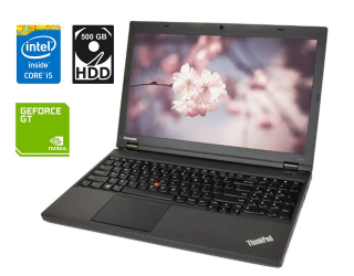 БУ Ноутбук Lenovo ThinkPad T540p / 15.6&quot; (1920x1080) TN / Intel Core i5-4300M (2 (4) ядра по 2.6 - 3.3 GHz) / 8 GB DDR3 / 500 GB HDD / nVidia GeForce GT 730M, 1 GB DDR3, 64-bit / WebCam / miniDP из Европы