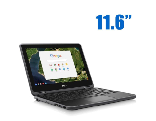 БУ Нетбук Dell Chromebook 11-3189/ 11.6 &quot; (1366x768) IPS Touch / Intel Celeron N3060 (2 ядра по 1.6 - 2.48 GHz) / 4 GB DDR3 / 16 GB eMMC / Intel HD Graphics 500 / WebCam / Chrome OS из Европы