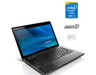 БУ Ноутбук Lenovo G560 / 15.6&quot; (1366x768) TN / Intel Core i5-430M (2 (4) ядра по 2.26 - 2.53 GHz) / 4 GB DDR3 / 120 GB SSD / Intel HD Graphics / WebCam  из Европы