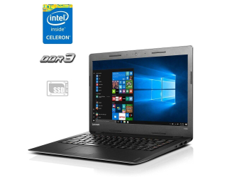 БУ Ноутбук Lenovo IdeaPad 100S-14IBR / 14&quot; (1366x768) TN / Intel Celeron N3050 (2 ядра по 1.6 - 2.16 GHz) / 2 GB DDR3 / 256 GB SSD M. 2 / Intel HD Graphics / WebCam из Европы