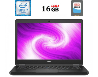 БУ Ноутбук Dell Latitude 5480 / 14&quot; (1366x768) TN / Intel Core i7-7820HQ (4 (8) ядра по 2.9 - 3.9 GHz) / 16 GB DDR4 / 256 GB SSD / Intel HD Graphics 630 / WebCam / USB 3.1 / HDMI из Европы