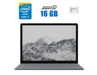 БУ Ультрабук Б-класс Microsoft Surface Laptop 1769 / 13.5&quot; (2256x1504) IPS Touch / Intel Core i7-7660U (2 (4) ядра по 2.5 - 4.0 GHz) / 16 GB DDR3 / 480 GB SSD /  Intel Iris Plus Graphics 640 / WebCam из Европы
