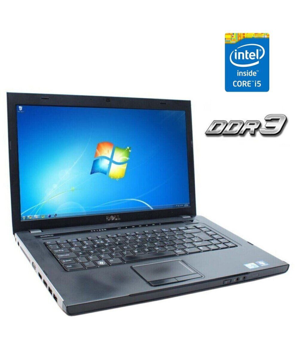 Ноутбук Dell Vostro 3500 / 15.6&quot; (1366x768) TN / Intel Core i5-450M (2 (4) ядра по 2.4 - 2.66 GHz) / 4 GB DDR3 / 120 GB SSD / Intel HD Graphics / WebCam / АКБ не держит - 1