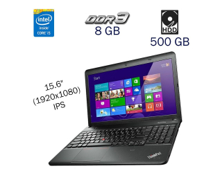 БУ Ноутбук Lenovo ThinkPad E540 / 15.6&quot; (1920x1080) IPS / Intel Core i5-4200M (2 (4) ядра по 2.5 - 3.1 GHz) / 8 GB DDR3 / 500 GB HDD / nVidia GeForce GT 740M, 2 GB DDR3, 64-bit / АКБ не держит / Windows 10 Pro LIC / Fingerprint из Европы