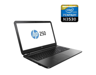 БУ Ноутбук HP 250 / 15.6&quot; (1366x768) TN / Intel Pentium N3530 (4 ядра по 2.16 - 2.58 GHz) / 4 GB DDR3 / 320 GB HDD / Intel HD Graphics / WebCam из Европы