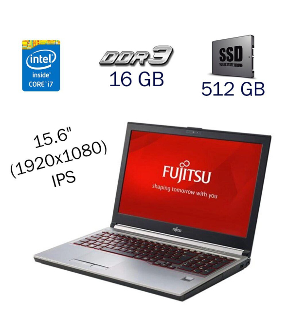Рабочая станция Fujitsu Celsius H730 / 15.6&quot; (1920х1080) IPS / Intel Core i7-4810MQ (4 (8) ядер по 2.8 - 3.8 GHz) / 16 GB DDR3 / 512 GB SSD / nVidia Quadro K1100M, 2 GB GDDR5, 128-bit / WebCam / Windows 10 PRO Lic - 1