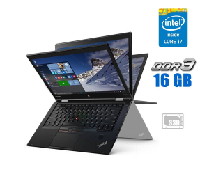 БУ Ноутбук-трансформер Lenovo ThinkPad X1 Yoga / 14&quot; (1920x1080) IPS Touch / Intel Core i7-6600U (2 (4) ядра по 2.6 - 3.4 GHz) / 16 GB DDR3 / 480 GB SSD / Intel HD Graphics 520 / WebCam из Европы