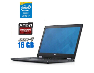 БУ Ігровий ноутбук Dell Latitude E5570/ 15.6 &quot; (1920x1080) IPS / Intel Core i7-6600U (2 (4) ядра по 2.6 - 3.4 GHz) / 16 GB DDR4 / 120 GB SSD / AMD Radeon R7 M360, 2 GB DDR3, 64-bit / WebCam / HDMI из Европы